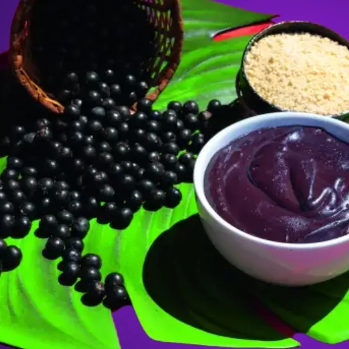 Açaí puro artesanal servido no pós-prova